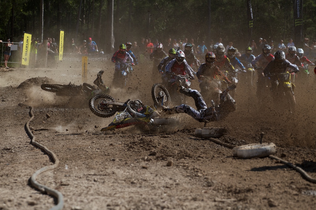 MX2 First Turn Carnage at MX Nationals Opener