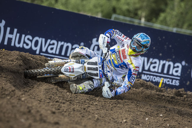 Dean Ferris in action for the Wilvo Nestaan Husqvarna team