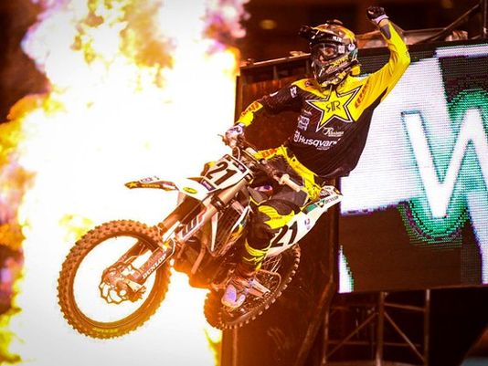 Jason Anderson Wins the 450 class at Anaheim Jason Anderson Wins the 450 class at Anaheim