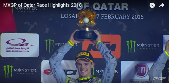 Tim Gajser wins the Qatar MXGP