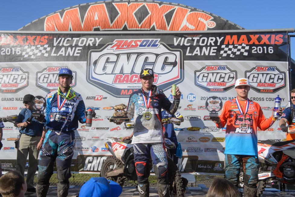 GNCC Round one podium GNCC Round one podium
