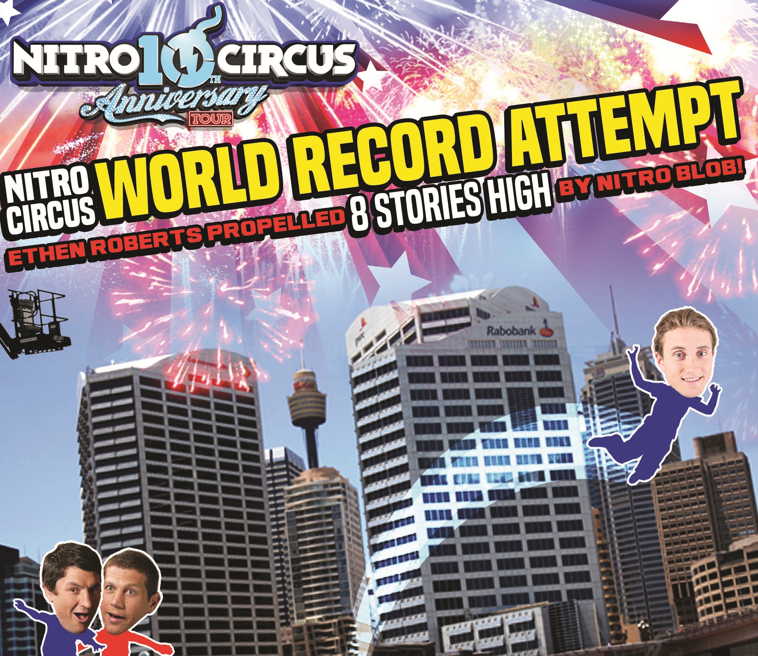 BRYAN FLETCHER AND NATHAN HINDMARSH SET TO MAKE A SPLASH WITH NITROCIRCUS LIVE WORLD RECORD ATTEMPT