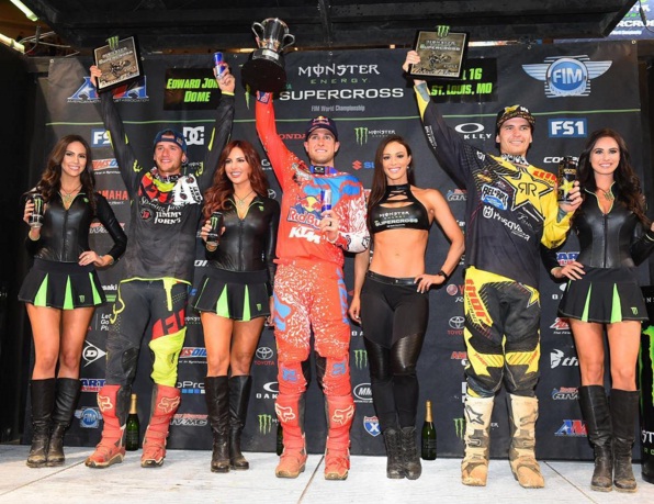 450SX podium - pic Cudby 450SX podium | Photo credit: Cudby