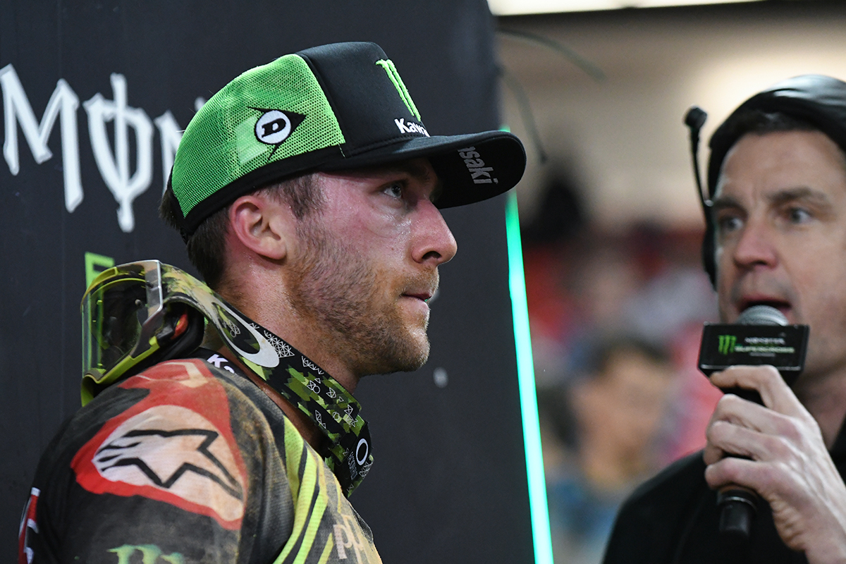 Eli Tomac - Monster Energy Kawasaki had a good ride with a 2nd place finish in the Main Event  of the 2017 Monster Energy Supercross event in Atlanta.