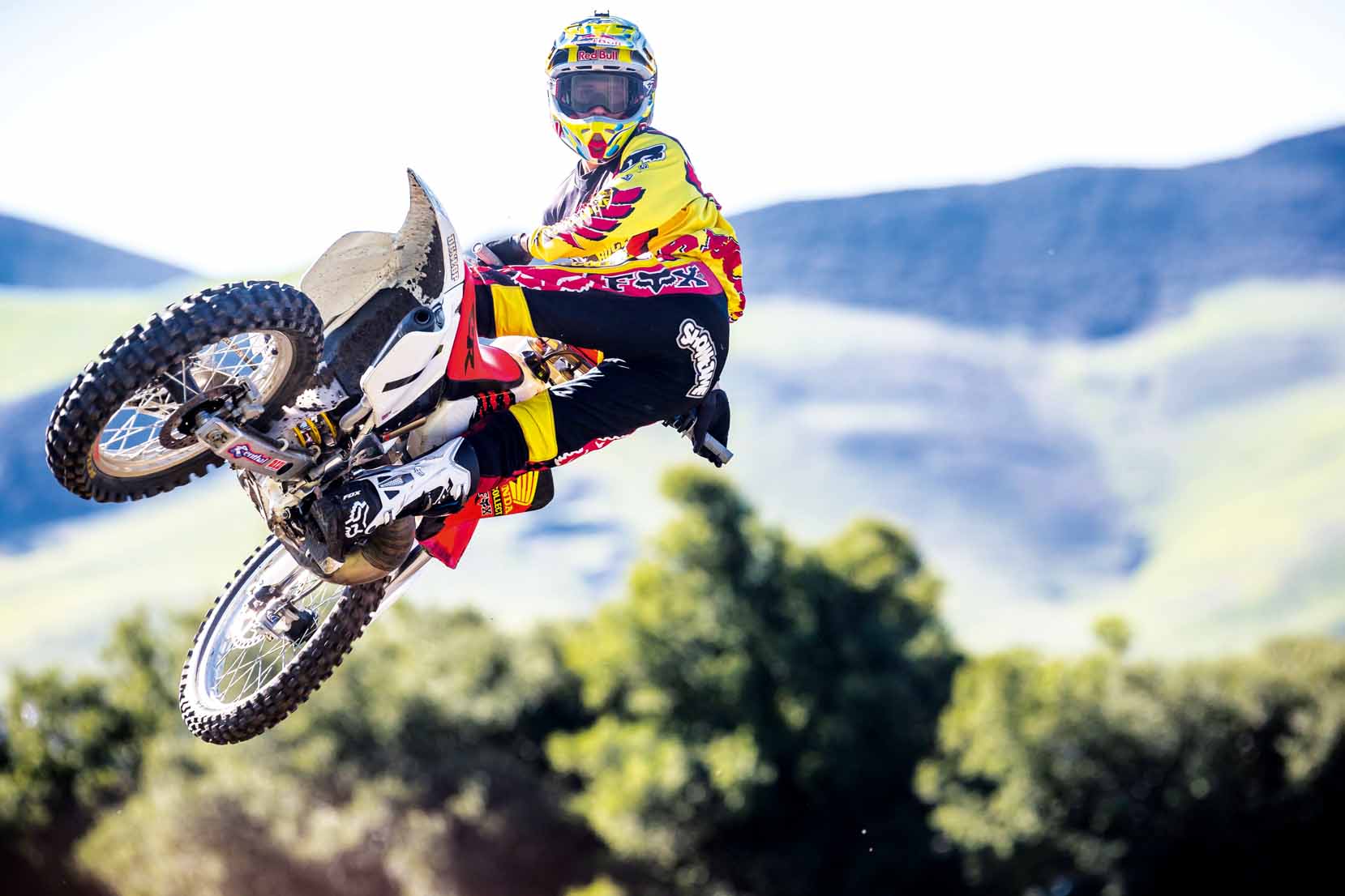 Ken Roczen rides Jeremy McGrath's 1996 Honda CR250R during a video shoot recreating segments from the original Terra Firma 2 motocross video at Castillo Ranch in Los Alamos, California, USA on 28 December 2016. // Garth Milan/Red Bull Content Pool // P-20170109-01472 // Usage for editorial use only // Please go to www.redbullcontentpool.com for further information. //