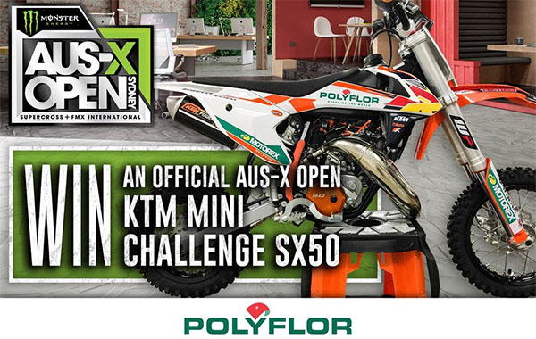 KTM2 WIN A KTM50SX AT AUS X OPEN